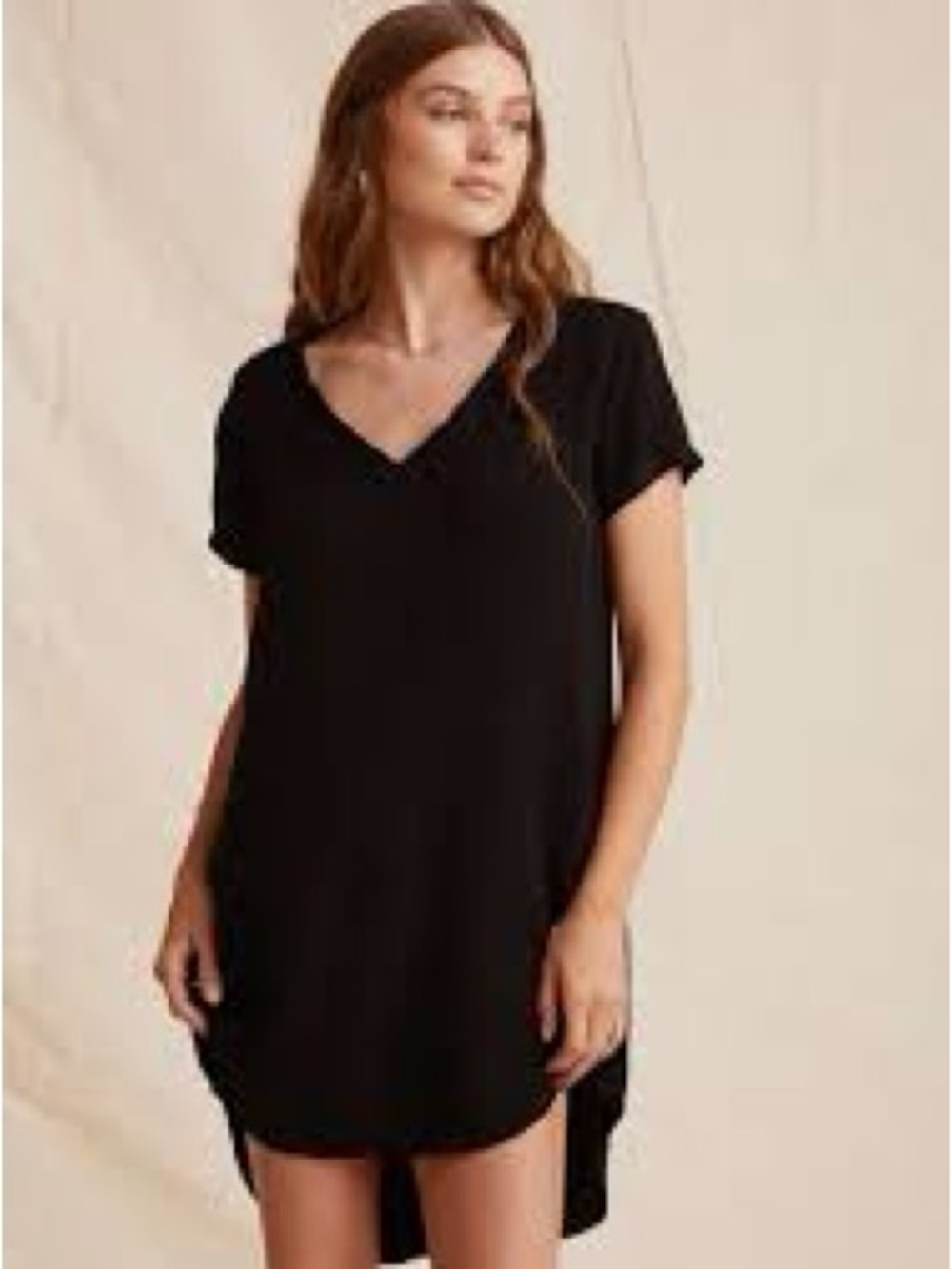 cloth & stone Black V-Neck Tunic